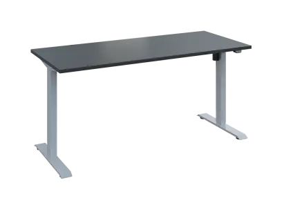 Flexi 27-16 výškově nastavitelný stůl, kovová podnož stříbrná, deska 25 mm, široký 1600 mm, antracit